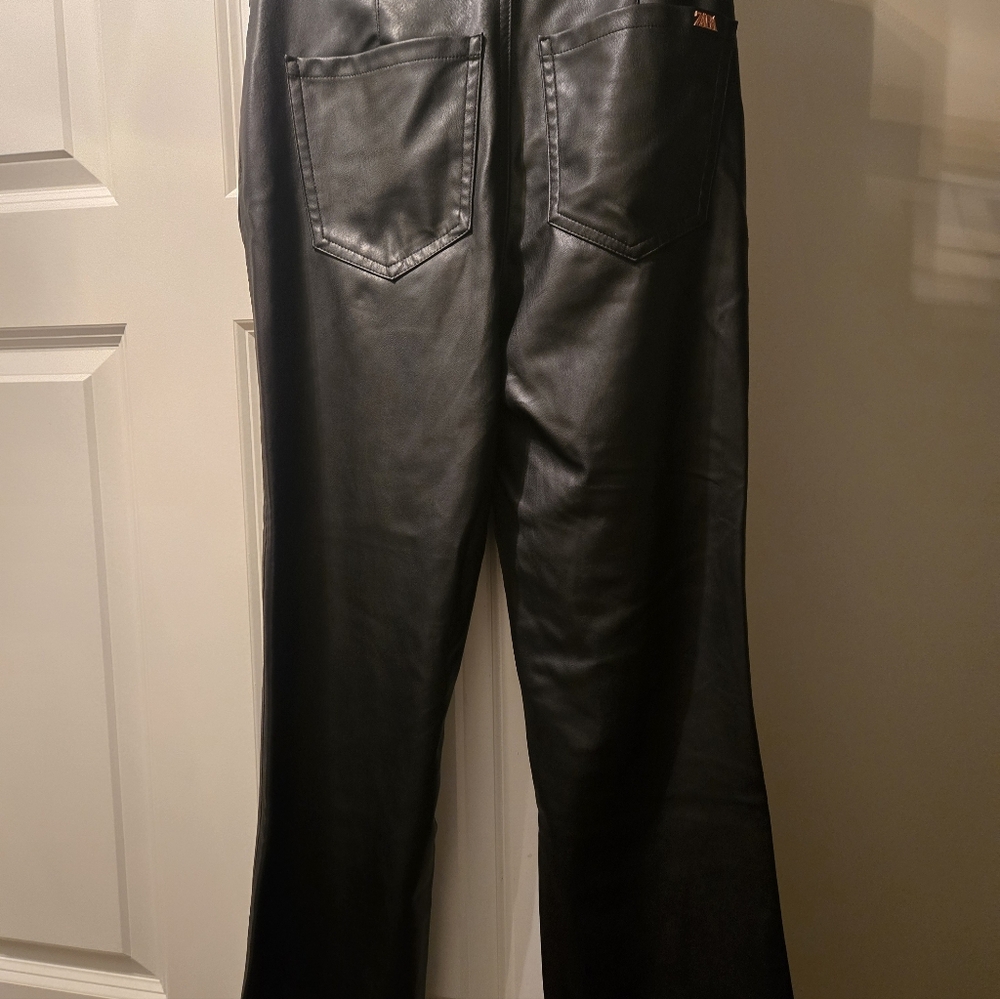 Zara Black Leather Pants